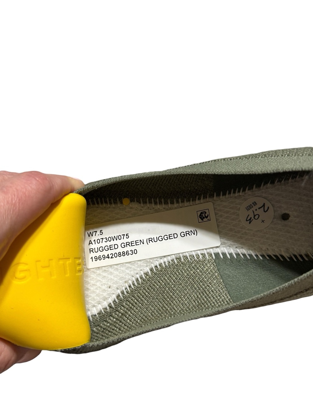 Allbirds Tree Breezer Rugged Green Knit Ballet Flats Women's Size 7.5 - Picture 8 of 8